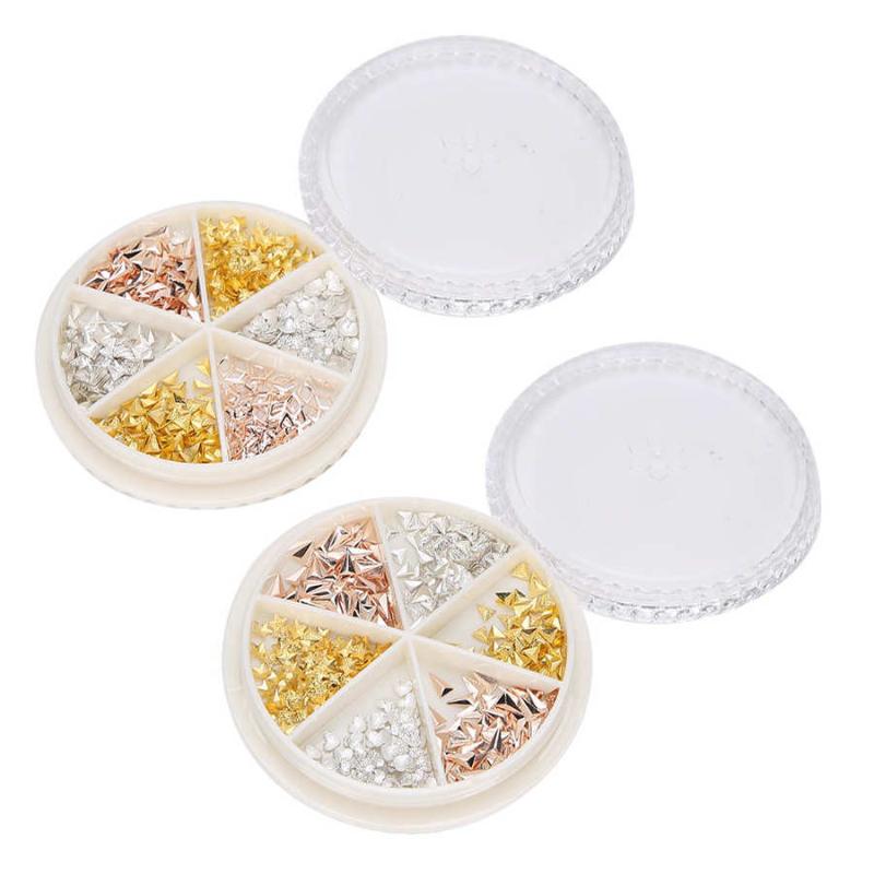 Nail Art Decorations 2 Box Metal Shiny Nail Ornaments Stylish Art Decoration DIY Manicure Tool Accessory 
Nail Art Decorations 2 Box Metal Shiny Nail Ornaments Stylish Art Decoration DIY Manicure Tool Accessory