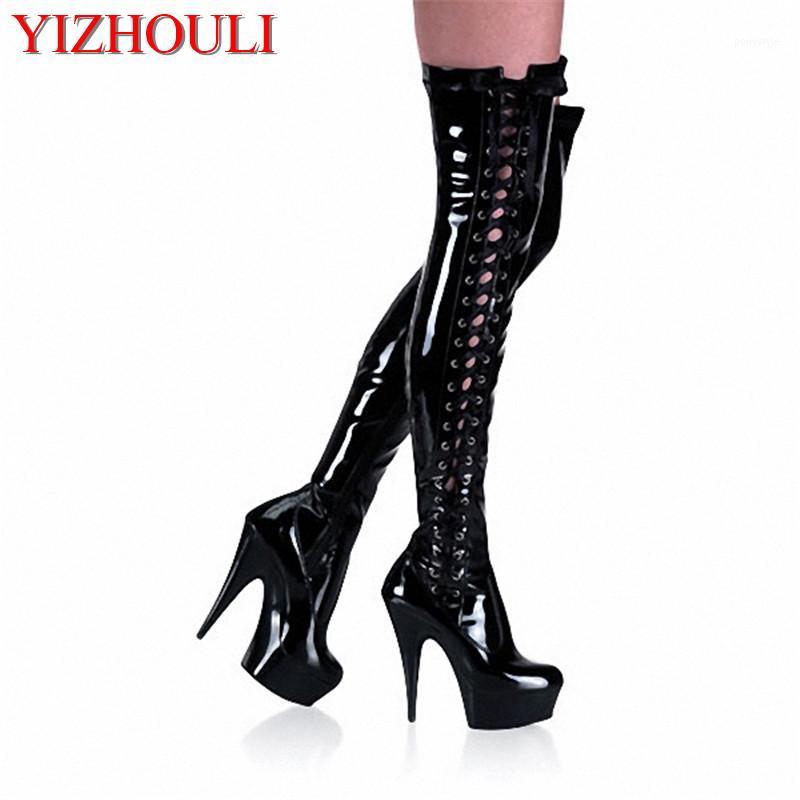 15cm ultra high heels tall boots lacing round toe over-the-knee women's boots cutout dance shoes 6 inch sexy thigh high1, Black
15cm ultra high heels tall boots lacing round toe over-the-knee women's boots cutout dance shoes 6 inch sexy thigh high1, Black