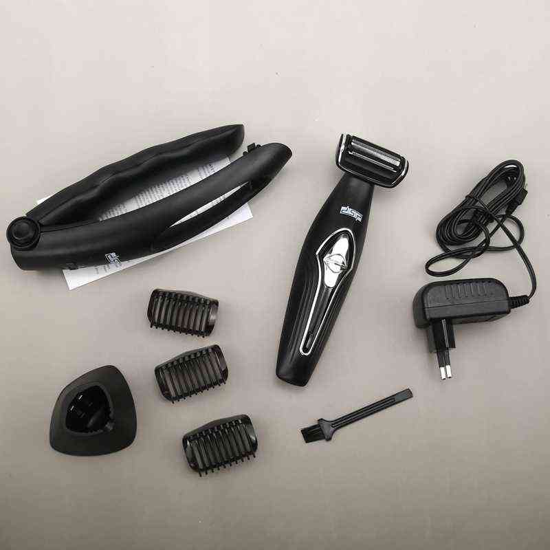 pro face beard shaving machine electric razor hair trimmer bodygroom kit electric shaver for men body back 100-240v rechargeable 220112