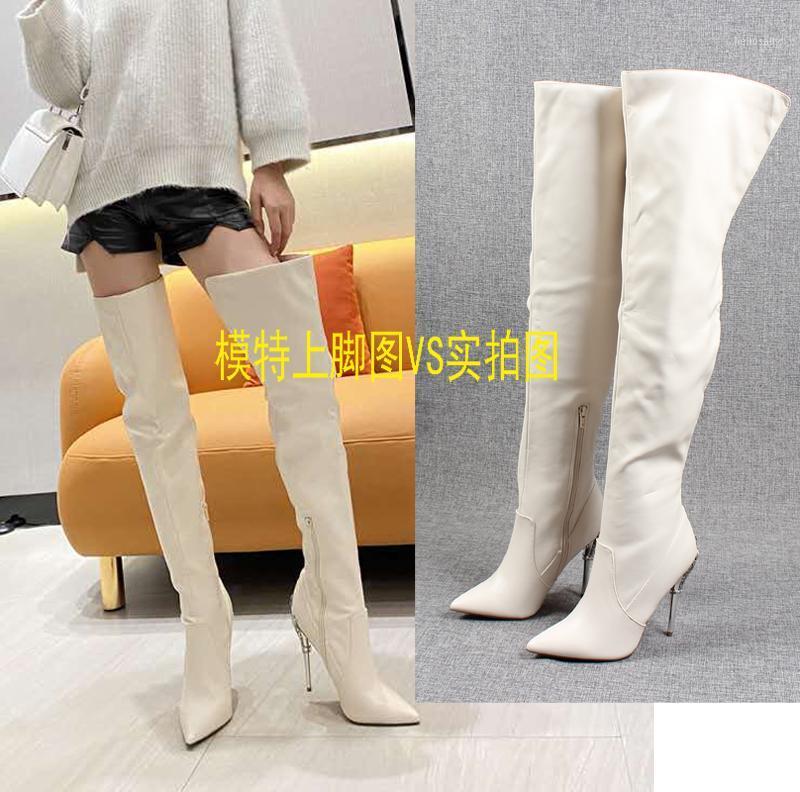 Sexy Boots Booties Woman 2020 High Heels Leather Women's Shoes Zipper Luxury Designer Stiletto Over-the-knee Large Size White1
Sexy Boots Booties Woman 2020 High Heels Leather Women's Shoes Zipper Luxury Designer Stiletto Over-the-knee Large Size White1
