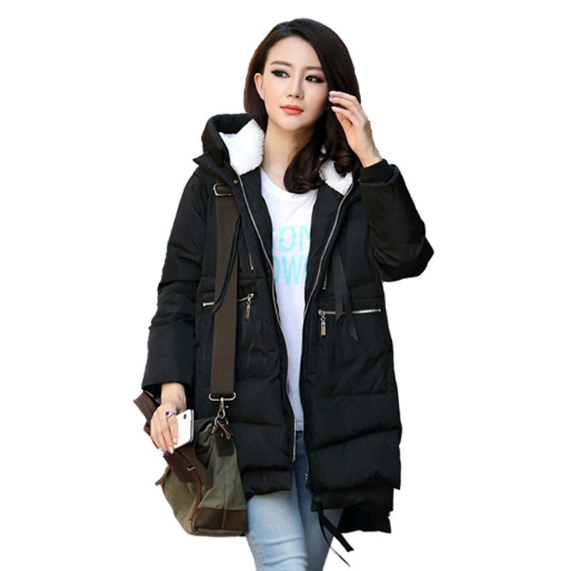 Winter Coat Women 4 Colors High Quality Down Jacket Women's Long Coat Warm Clothes Jacket Large Pocket Female Overcoats 201023