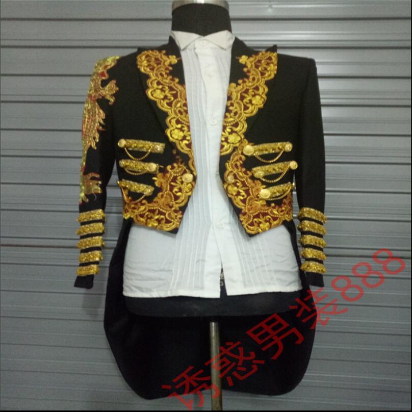 2020 in Formal Dressed Men's Suits Lace Tuxedo Magic Change Court Host Photography Wedding Bar Singer Attire S-4xl 516a, Black
2020 in Formal Dressed Men's Suits Lace Tuxedo Magic Change Court Host Photography Wedding Bar Singer Attire S-4xl 516a, Black