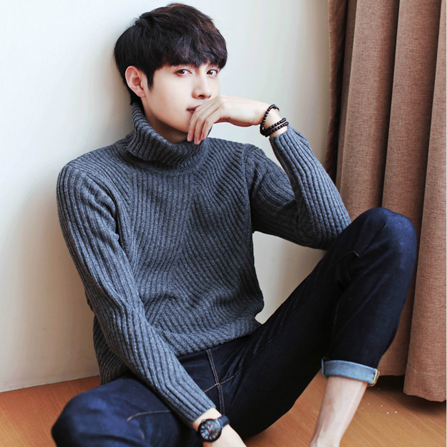 White Black Turtleneck Sweater Men Pullovers Winter Thicken Cashmere Mens Knitted Jumpers Male Turtle Neck Sweater Pull 201008