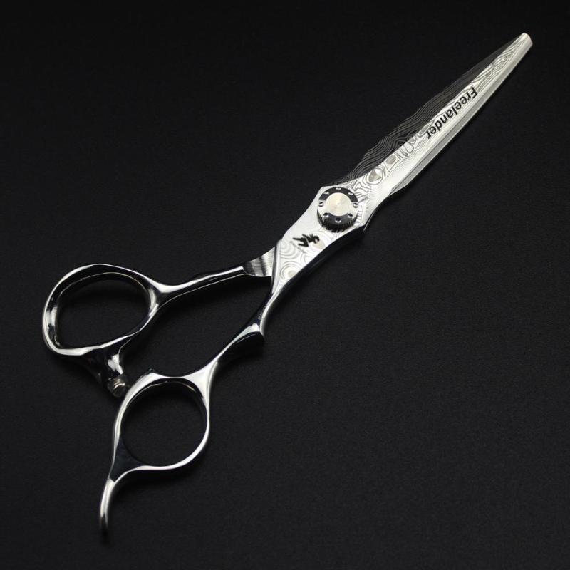 Inch Damascus Japan 440c Professional Hairdressing Scissors Set 62HRC Straight & Thinning Cutting Haircut Barber Styling Tool1