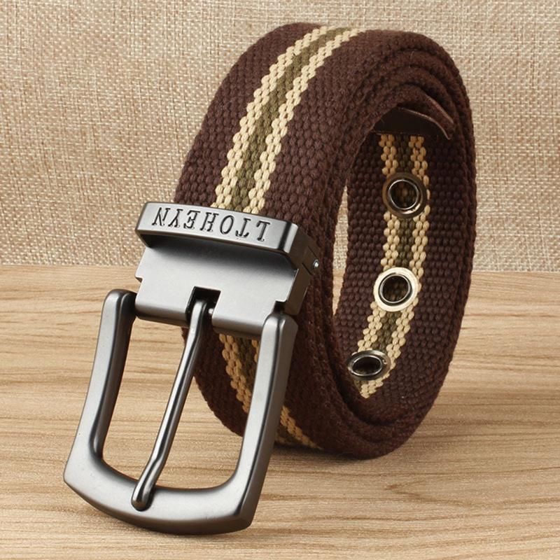 Belts Casual Jeans Stripe Alloy Pin Buckle Fashion Canvas Nylon Belt For Women Men Punk Letter Waist Strap All-Match, Army green
Belts Casual Jeans Stripe Alloy Pin Buckle Fashion Canvas Nylon Belt For Women Men Punk Letter Waist Strap All-Match, Army green