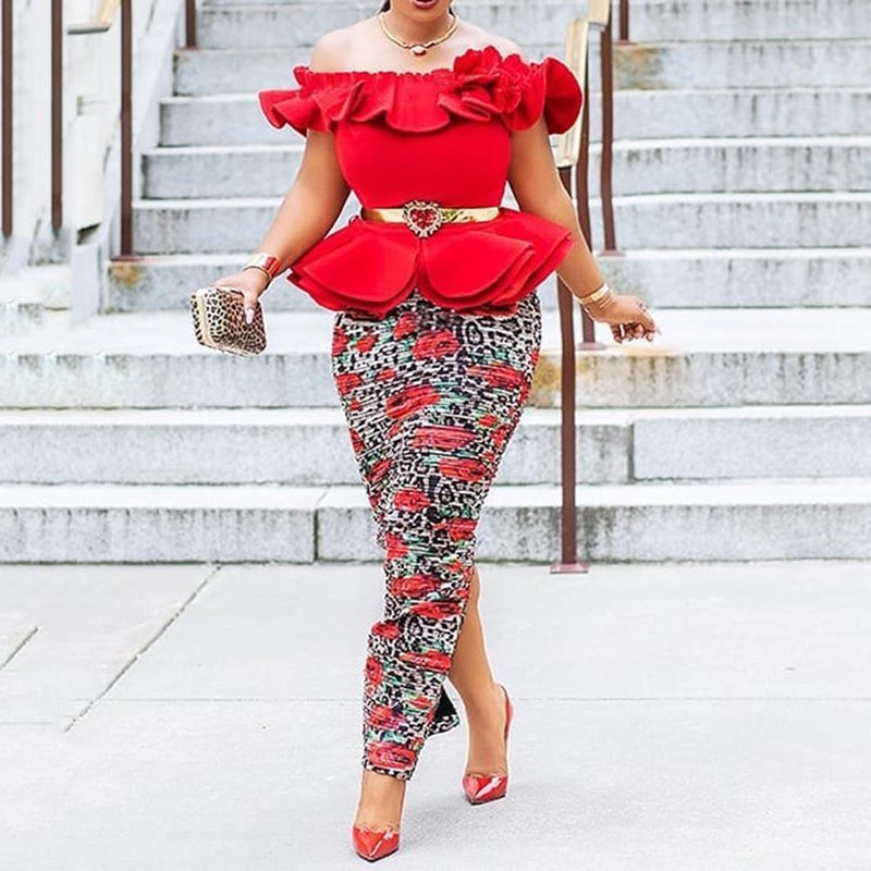 Elegant Lace Ptachwork Ruffle White Long Dress Bodycon African Style Sexy V Neck Maxi Robe Plus Size Party Dress Women Evening LJ201202