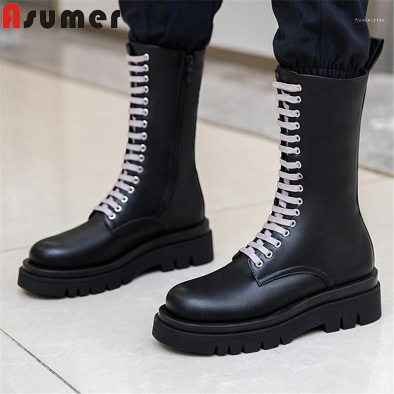 ASUMER 2020 new arrivel Motorcycle boots women low heel platform casual shoes cross tied autumn winter ankle boots woman1, Black with fur
ASUMER 2020 new arrivel Motorcycle boots women low heel platform casual shoes cross tied autumn winter ankle boots woman1, Black with fur