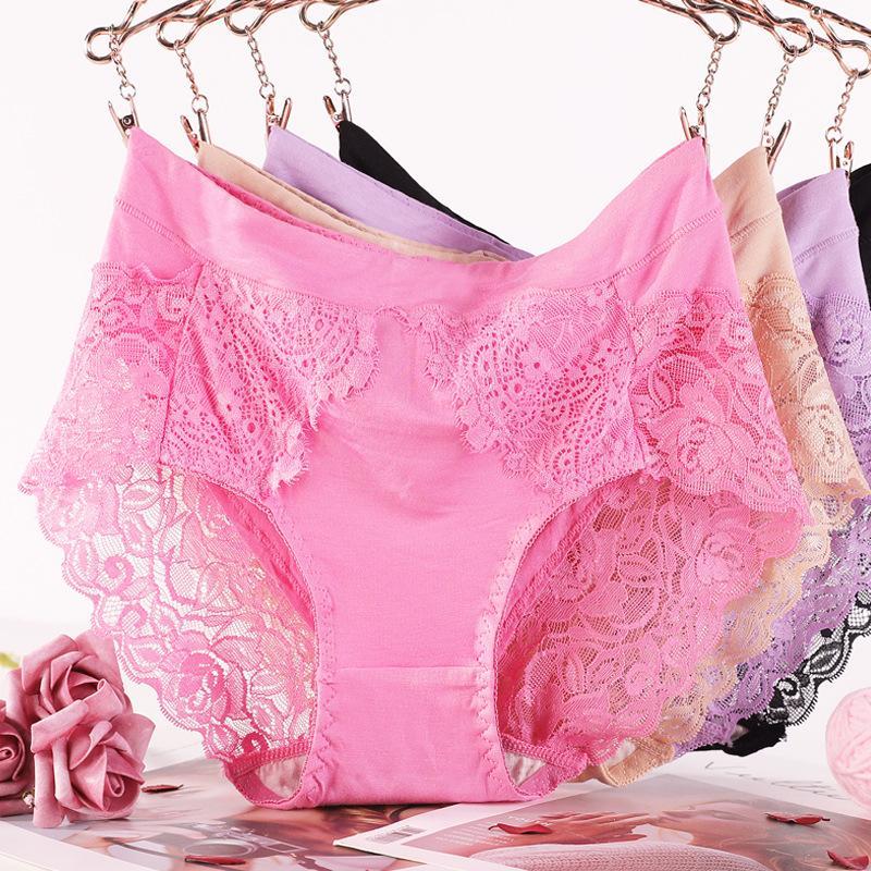 2pcs/set High Waist Modal Briefs Women's Lingerie Plus Size Underwear Lace Panties Solid Breathable Underpants Female Intimates1, Black pink
2pcs/set High Waist Modal Briefs Women's Lingerie Plus Size Underwear Lace Panties Solid Breathable Underpants Female Intimates1, Black pink
