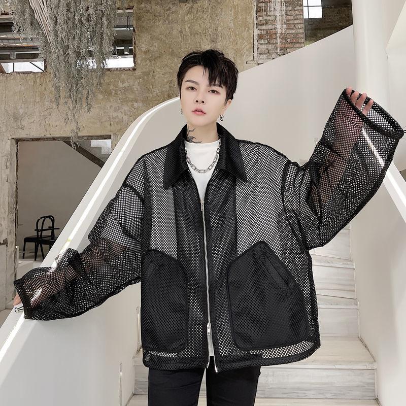 Men's Jackets SYUHGFA Men Clothing 2022 Spring Summer High Quality Hollow Sun Protection Loose Coats Fashion Mesh Jacket For Male, Black;brown
Men's Jackets SYUHGFA Men Clothing 2022 Spring Summer High Quality Hollow Sun Protection Loose Coats Fashion Mesh Jacket For Male, Black;brown