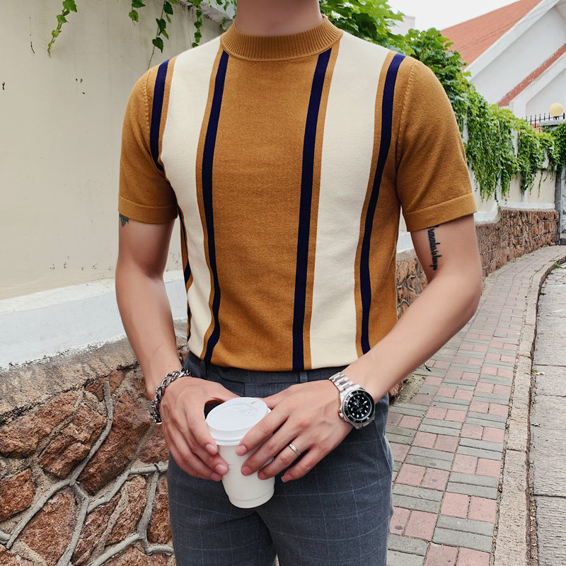 2020 Knitted or Shirt Crocheted High Collar t Autumn Big Multi-color Stripe Thin Extravagant Male Fit Pull Homme Wdmr, Black
2020 Knitted or Shirt Crocheted High Collar t Autumn Big Multi-color Stripe Thin Extravagant Male Fit Pull Homme Wdmr, Black