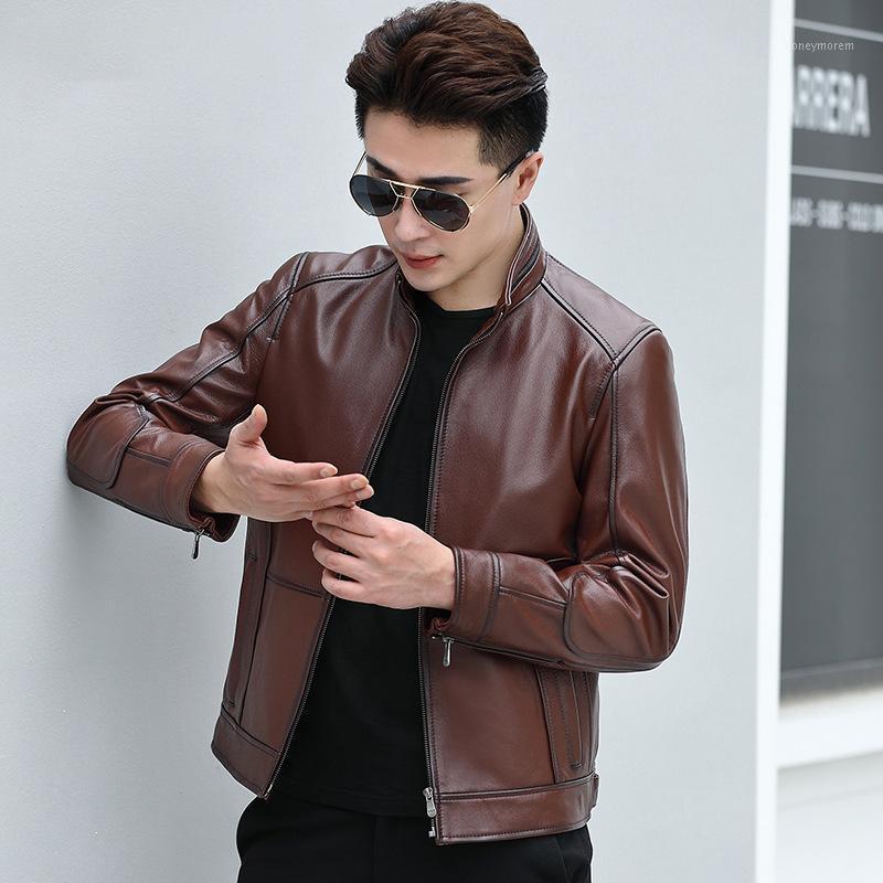 New Youth Leisure Fashion Cowhide Leather Man Contracted Short Coat Collar Jacket Autumn1, Black
New Youth Leisure Fashion Cowhide Leather Man Contracted Short Coat Collar Jacket Autumn1, Black