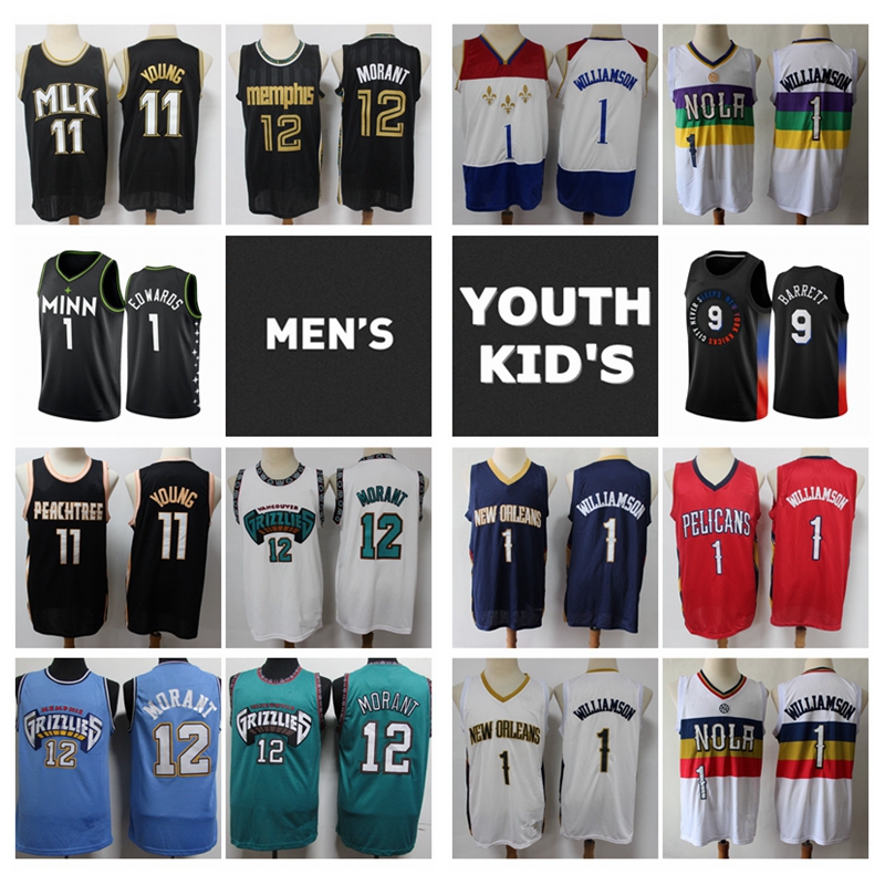 2021 Mens Youth Kids Zion 1 Williamson Jersey Authentic Stitched 1 Anthony Edwards 12 Ja Morant Trae 11 Young Youth Basketball Jersey, With real logo
2021 Mens Youth Kids Zion 1 Williamson Jersey Authentic Stitched 1 Anthony Edwards 12 Ja Morant Trae 11 Young Youth Basketball Jersey, With real logo