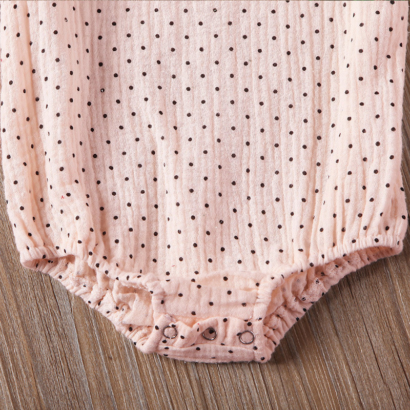 Humor Bear Girls Sets Spring and Autumn New European and American Doll Collar Polka Dot Romper Strap Skirt 2pcs Clohing SuitX1019