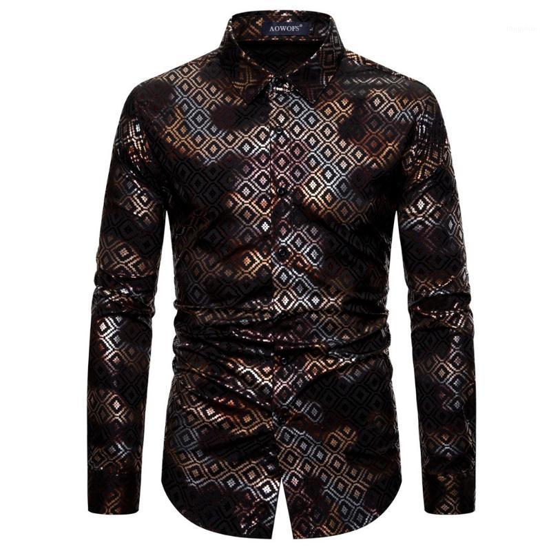 Mens Ethnic Style Vintage Printing Slim Long Sleeve Dress Shirt Tops Unique design shirts for men casual social shirts1, White;black 
Mens Ethnic Style Vintage Printing Slim Long Sleeve Dress Shirt Tops Unique design shirts for men casual social shirts1, White;black