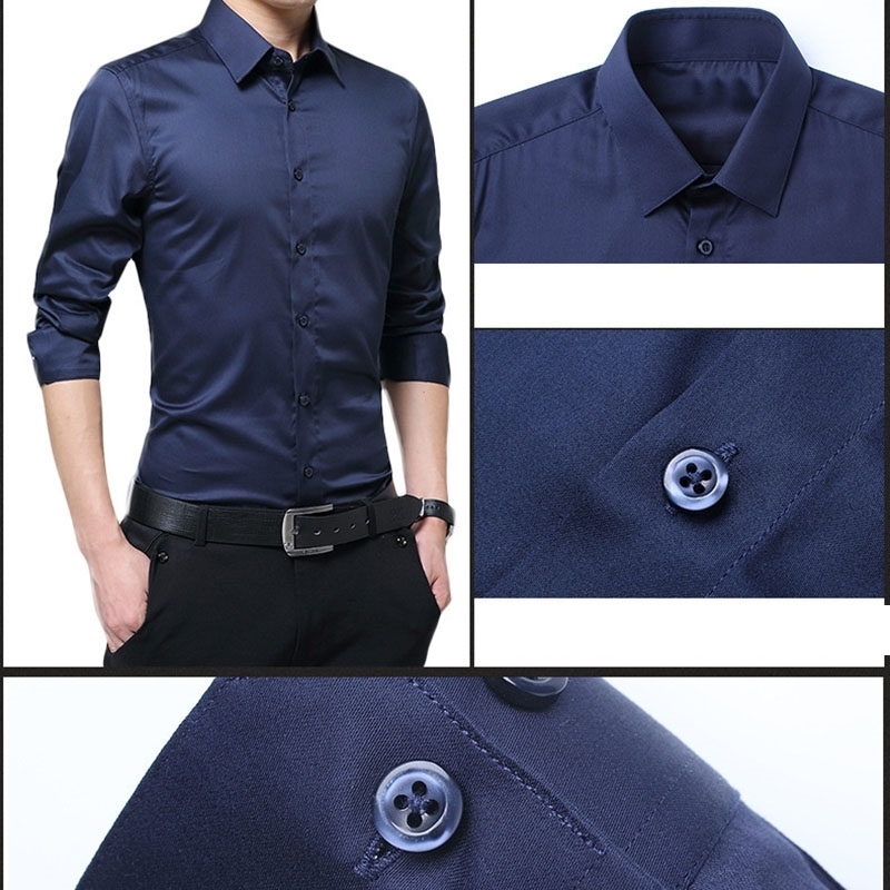 New Men's Pure Cotton Shirt Fashion Long Sleeve Shirts Slim Fit Business Formal Shirts for Casual High Quality Camisas 201124