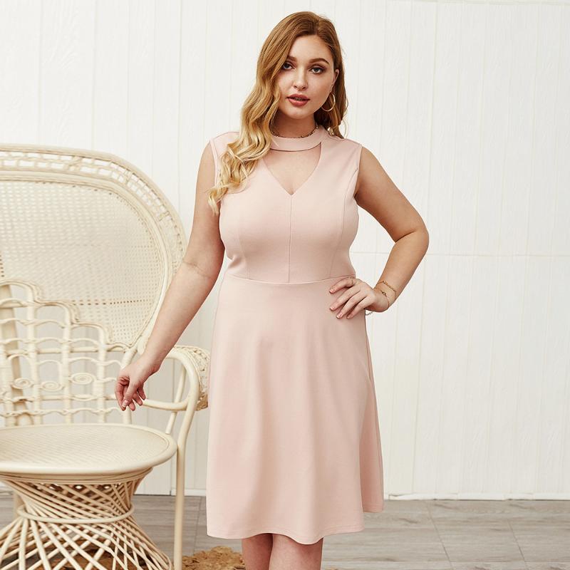 WHZHM Hot Sale Vintage Dress Women Sleeveless O-Neck High Waist Pink Plus Size 3XL 4XL Summer Party Dresses Feminina A-Line
WHZHM Hot Sale Vintage Dress Women Sleeveless O-Neck High Waist Pink Plus Size 3XL 4XL Summer Party Dresses Feminina A-Line