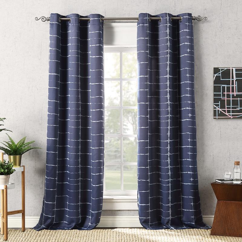 Double Layers Plaid Print Blackout Noise Reduction Thermal Insulation Grommet Curtain Panel Easy Hanging Light Blocking, Navy
Double Layers Plaid Print Blackout Noise Reduction Thermal Insulation Grommet Curtain Panel Easy Hanging Light Blocking, Navy