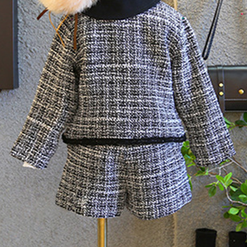 Humor Bear Girls Clothing Suit Autumn Winter 2020 Student Cardigan Long Sleeve Sweater+ Skirt Sets Baby Kids Children ClothesX1019
