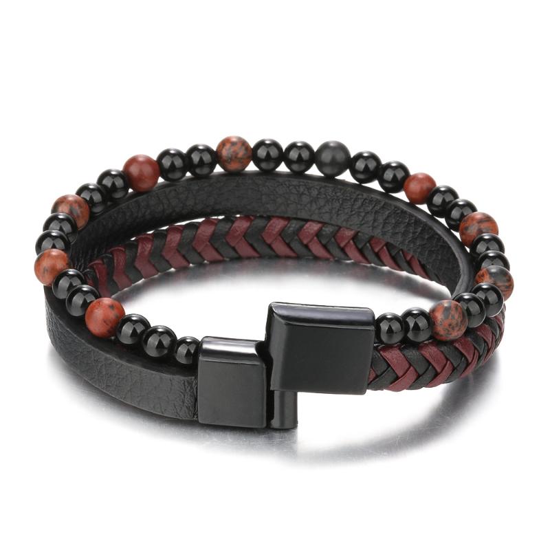 2020 Braided Leather Bracelets for Men Stone Charms Tiger Eyes Stainless Steel Beads Tribal Ethnic Bracelet 3 Piece
2020 Braided Leather Bracelets for Men Stone Charms Tiger Eyes Stainless Steel Beads Tribal Ethnic Bracelet 3 Piece