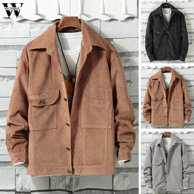 Womail Jacket Men New Style Autumn Winter fashion Solid Turn-down Collar jacket Casual Button pocket jackets and coats 20201, Gy
Womail Jacket Men New Style Autumn Winter fashion Solid Turn-down Collar jacket Casual Button pocket jackets and coats 20201, Gy