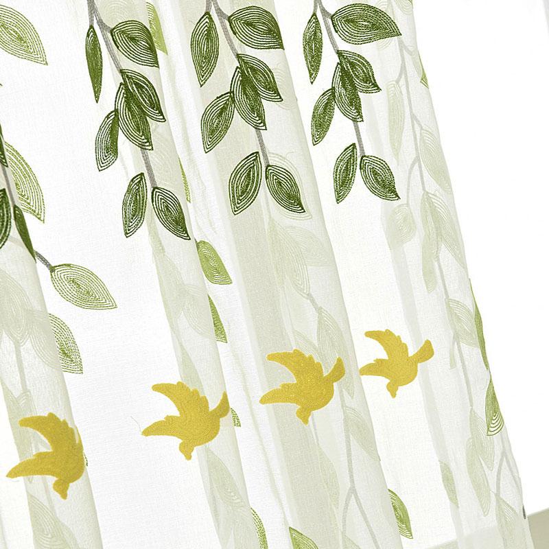 Embroidered Green Willow Leaves Tulle Curtains For Living Room Embroidery Sheer Green Tree White Curtains For Bedroom, Colour 1
Embroidered Green Willow Leaves Tulle Curtains For Living Room Embroidery Sheer Green Tree White Curtains For Bedroom, Colour 1