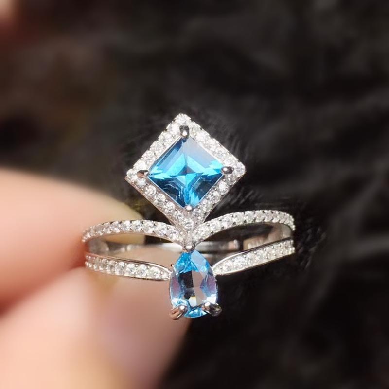 Cluster Rings Natural Real Blue Topaz Crown Style Ring Per Jewelry 1.3ct*1pc 0.5ct*1pc Gemstone 925 Sterling Silver Fine T20875, Golden;silver
Cluster Rings Natural Real Blue Topaz Crown Style Ring Per Jewelry 1.3ct*1pc 0.5ct*1pc Gemstone 925 Sterling Silver Fine T20875, Golden;silver