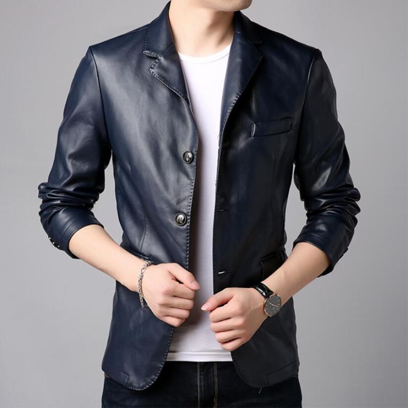2020 Mens Leather Jacket Autumn Winter New Style Men' Motorcycle Leather Garment Multi-zipper Lapel Brief Design suit, Blue
2020 Mens Leather Jacket Autumn Winter New Style Men' Motorcycle Leather Garment Multi-zipper Lapel Brief Design suit, Blue
