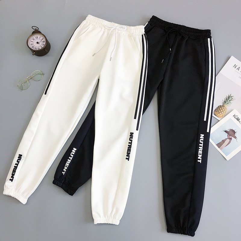 Spring Sport Cargo Pants Plus Size 2XL Letter Embroidery Pants Women High Waist Streetwear Cool Girl Harajuku Hip Hop Pants 201106
