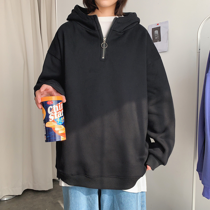 Couple Solid Black Hooded Hoodies Men Zip Loose Fashion Pullover Sports Hoodies Oversized Sweatshirt Male Japanese Streetwear, Orange-red color
Couple Solid Black Hooded Hoodies Men Zip Loose Fashion Pullover Sports Hoodies Oversized Sweatshirt Male Japanese Streetwear, Orange-red color