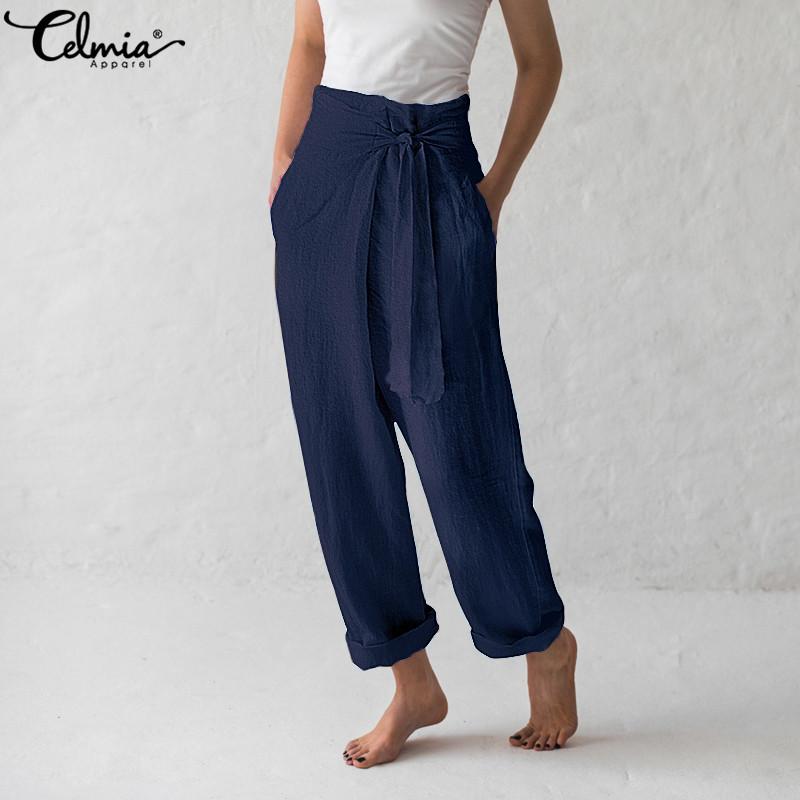2020 Celmia Plus Size Vintage Wide Leg Pants Women High Waist Trousers Lace Up Casual Solid Pantalon Summer Palazzo Femme 5XL, Black
2020 Celmia Plus Size Vintage Wide Leg Pants Women High Waist Trousers Lace Up Casual Solid Pantalon Summer Palazzo Femme 5XL, Black