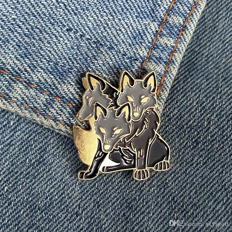 Enamel Pin Three Headed Wolf Badge Bag Clothes Lapel Pin Mythical Animal Brooch For Women Men Fashion Jewelry Gifts zdl0323., Red;brown
Enamel Pin Three Headed Wolf Badge Bag Clothes Lapel Pin Mythical Animal Brooch For Women Men Fashion Jewelry Gifts zdl0323., Red;brown