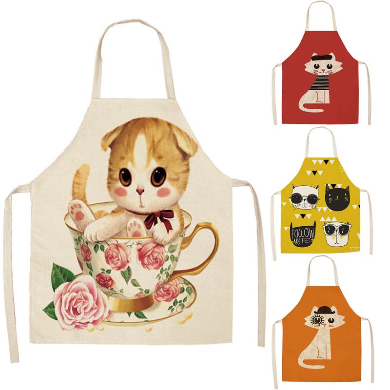 Cute Cat Apron Kitchen Apron for Woman Cartoon Cat Printed Sleeveless Cotton Linen Aprons For Cooking Home Cleaning Tools
Cute Cat Apron Kitchen Apron for Woman Cartoon Cat Printed Sleeveless Cotton Linen Aprons For Cooking Home Cleaning Tools