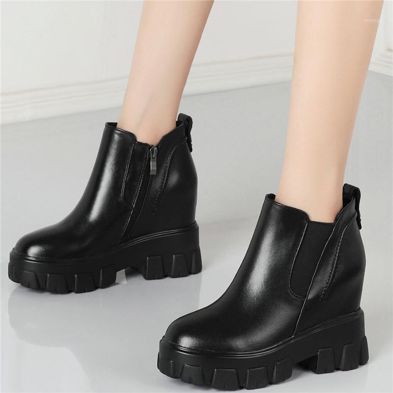 2020 Punk Creepers Women Black Genuine Leather Chunky High Heels Ankle Boots Female Round Toe Platform Pumps Shoes Casual Shoes1, Black1
2020 Punk Creepers Women Black Genuine Leather Chunky High Heels Ankle Boots Female Round Toe Platform Pumps Shoes Casual Shoes1, Black1