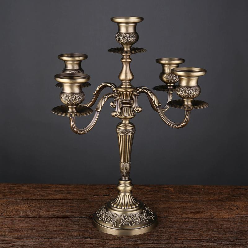 Candle Holders 3-arms/5-arms Bronze Metal Wedding Candlestick Decoration Candle Stand Light Holder for Home Decor
Candle Holders 3-arms/5-arms Bronze Metal Wedding Candlestick Decoration Candle Stand Light Holder for Home Decor