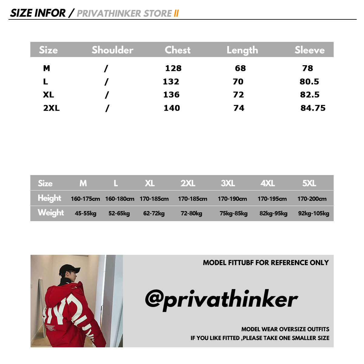 Privathinker Thick Warm Men Winter Jacket Clothes Casual Loose Harajuku Mens Parkas Coats Hooded Print Red Male Windbreaker T200117