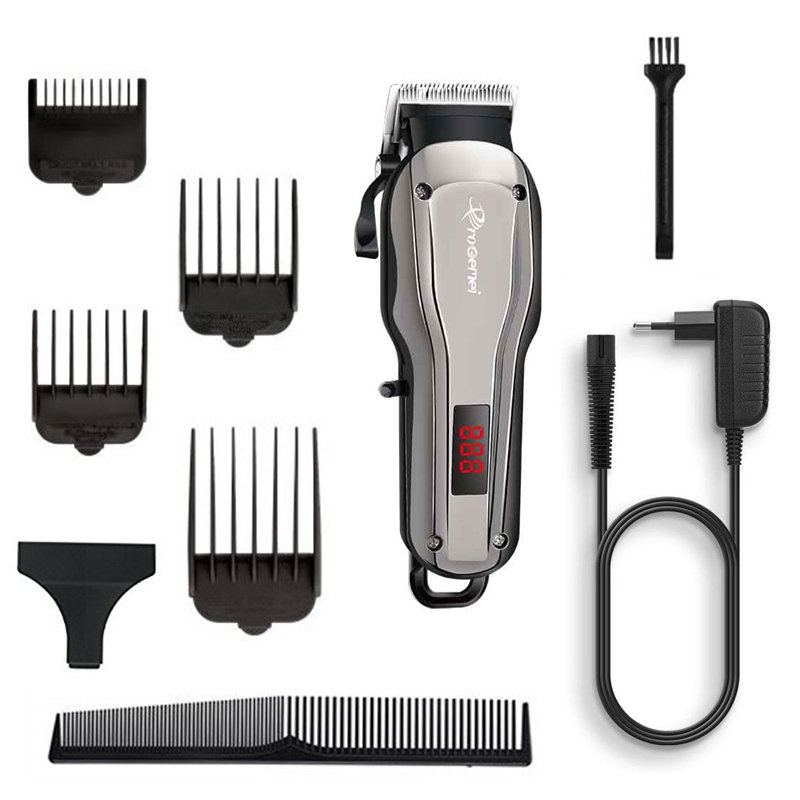 

Powerful cordless professional hair clipper barber hair trimmer for men electric hair cutting machine 100-240v rechargeable kit