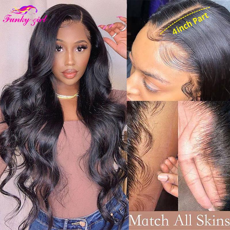 HD Transparent Lace Part Wigs Brazilian Body Wave Human Hair 13x1 T Part Wigs Remy Hair 4x4 Lace Closure Wig For Women 150%, Black;brown
HD Transparent Lace Part Wigs Brazilian Body Wave Human Hair 13x1 T Part Wigs Remy Hair 4x4 Lace Closure Wig For Women 150%, Black;brown