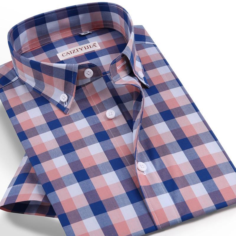 Mens Summer Casual Button-down Plaid Shirt Pocket-less Design Short Sleeve Standard-fit Holiday Hawaiian Gingham Cotton Shirts, Cld420550
Mens Summer Casual Button-down Plaid Shirt Pocket-less Design Short Sleeve Standard-fit Holiday Hawaiian Gingham Cotton Shirts, Cld420550