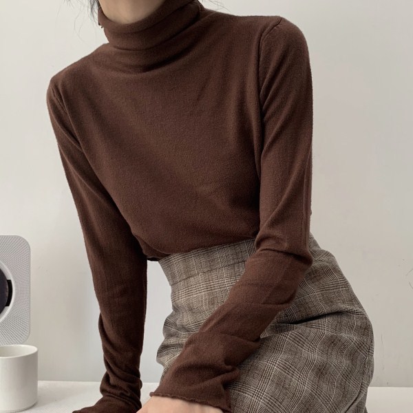 Stretch Women Sweaters Turtleneck Pullovers soft Primer Shirt Long Sleeve Korean Slim-fit Tight Sweater 2020 Autumn Winter Solid LJ201126
