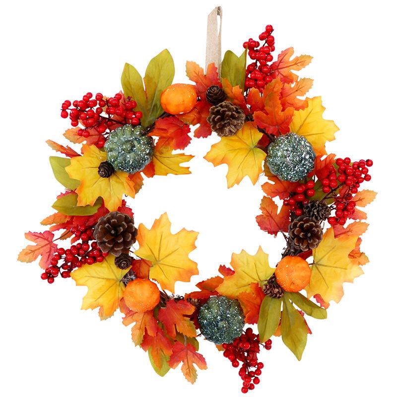 Autumn Theme Door Wreath Halloween Wreath Pumpkin Berry Decoration Maple Garland Artificial Fall Front Door Home Decor, Color 3
Autumn Theme Door Wreath Halloween Wreath Pumpkin Berry Decoration Maple Garland Artificial Fall Front Door Home Decor, Color 3