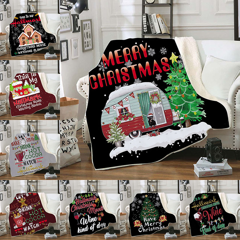 Christmas Blanket for kids 3D printing Thick Sherpa Fleece blankets Soft Warm sofa throw blanket sleeping Quilt blanket 130*150cm
Christmas Blanket for kids 3D printing Thick Sherpa Fleece blankets Soft Warm sofa throw blanket sleeping Quilt blanket 130*150cm