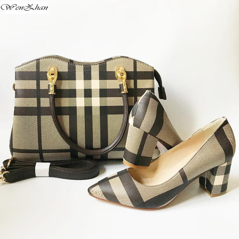 Latest Soft Heel Shoes With Matching Bag WENZHAN Good Leather heel pointed toe women shoes With Pretty HandBags 36-43 A201-13, 7cm thin heel set
Latest Soft Heel Shoes With Matching Bag WENZHAN Good Leather heel pointed toe women shoes With Pretty HandBags 36-43 A201-13, 7cm thin heel set
