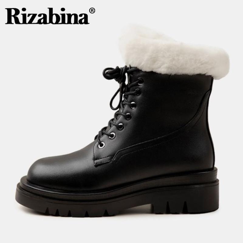Rizabina Women Snow Boots Fashion Platform Warm Fur Winter Shoes Woman Thick Fur Short Boot Cross Strap Footwear Size 34-431, Black
Rizabina Women Snow Boots Fashion Platform Warm Fur Winter Shoes Woman Thick Fur Short Boot Cross Strap Footwear Size 34-431, Black