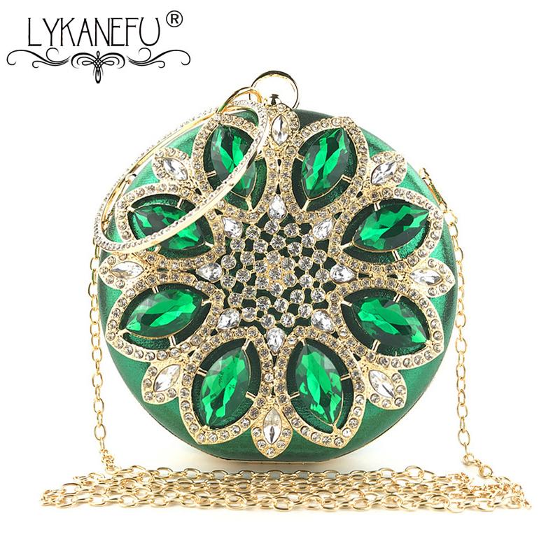 LYKANEFU Diamonds Women Evening Bags Circular Wedding Party Bridal Purse Ladies Clutch Hand Bag Small Tote Handbag Designer, Green
LYKANEFU Diamonds Women Evening Bags Circular Wedding Party Bridal Purse Ladies Clutch Hand Bag Small Tote Handbag Designer, Green