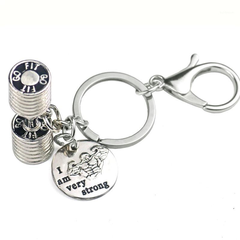 Dumbbell Strength Keychain Men Stainless Steel I am Very Strong Charm Car Bag Key Ring Sports Fitness Men Motivational Jewelry1
Dumbbell Strength Keychain Men Stainless Steel I am Very Strong Charm Car Bag Key Ring Sports Fitness Men Motivational Jewelry1