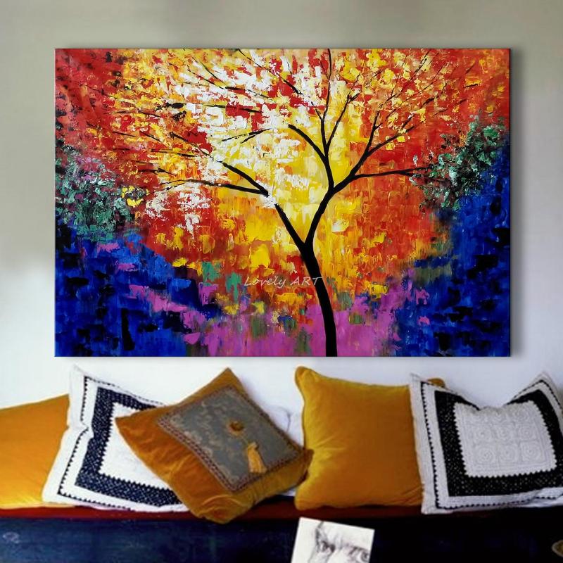 Unframed 100% Handpainted Modern Colorful Tree Palette Knife Oil Painting On Canvas Wall Art Pictures For Home Decoration 60X90
Unframed 100% Handpainted Modern Colorful Tree Palette Knife Oil Painting On Canvas Wall Art Pictures For Home Decoration 60X90