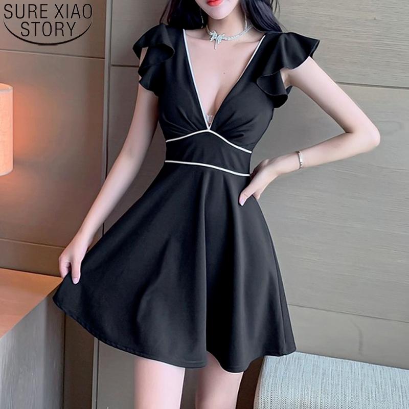 Casual Dresses Nightclub Backless Dress Summer 2022 Korean Sexy V-neck Mini Party High Waist Short Sleeve Women Vestidos 14567, Black;gray
Casual Dresses Nightclub Backless Dress Summer 2022 Korean Sexy V-neck Mini Party High Waist Short Sleeve Women Vestidos 14567, Black;gray