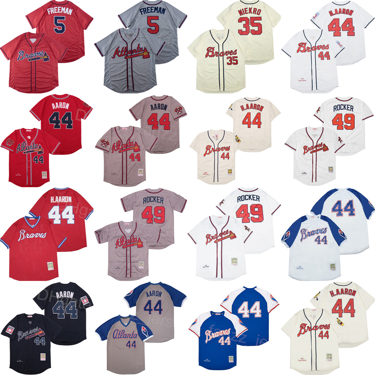 1961 1963 1973 Retro Baseball 44 Hank Aaron Jersey Vintage 35 Phil Niekro 49 John Rocker 5 Freddie Freeman Cool Base Cooperstown Pullover 1974 1995 1999 Retire
1961 1963 1973 Retro Baseball 44 Hank Aaron Jersey Vintage 35 Phil Niekro 49 John Rocker 5 Freddie Freeman Cool Base Cooperstown Pullover 1974 1995 1999 Retire