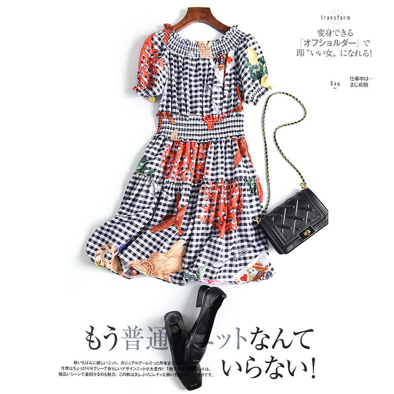 2020 Sexy Shoulders New a Plaid Word Collision Waist Dress with Short Sleeves E5kk, Blue
2020 Sexy Shoulders New a Plaid Word Collision Waist Dress with Short Sleeves E5kk, Blue