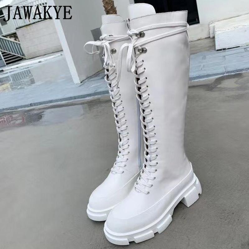 Flat Platform Tied-up Knight Boots Knee High Long Boots Girl's Pink Genuine Leather Winter Fashion Shoes Women Combat1, White
Flat Platform Tied-up Knight Boots Knee High Long Boots Girl's Pink Genuine Leather Winter Fashion Shoes Women Combat1, White